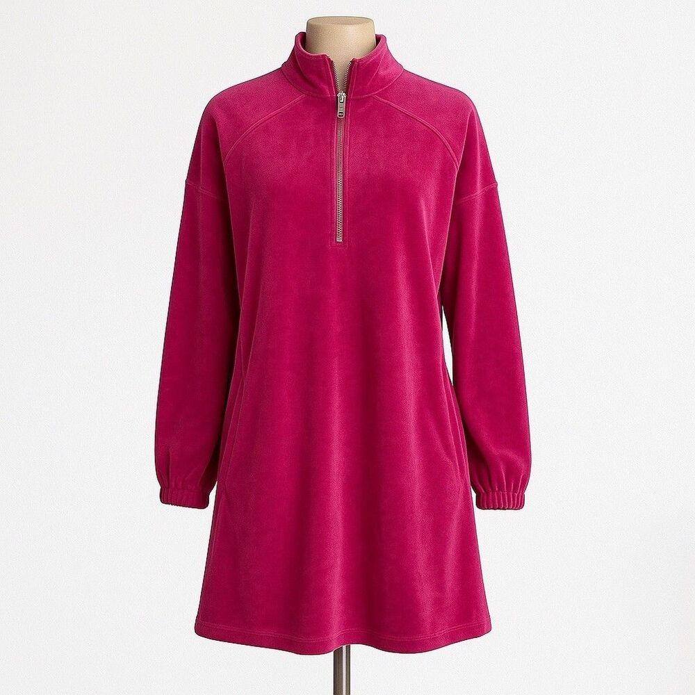 Cable & Gauge Velour Dress M Pink Velvet 90s Y2K Vintage Streetwear Cover Up